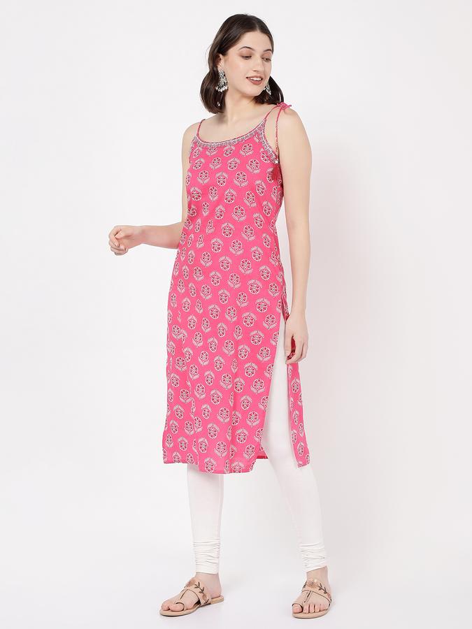 Women Embroidered Straight Kurta image number 1