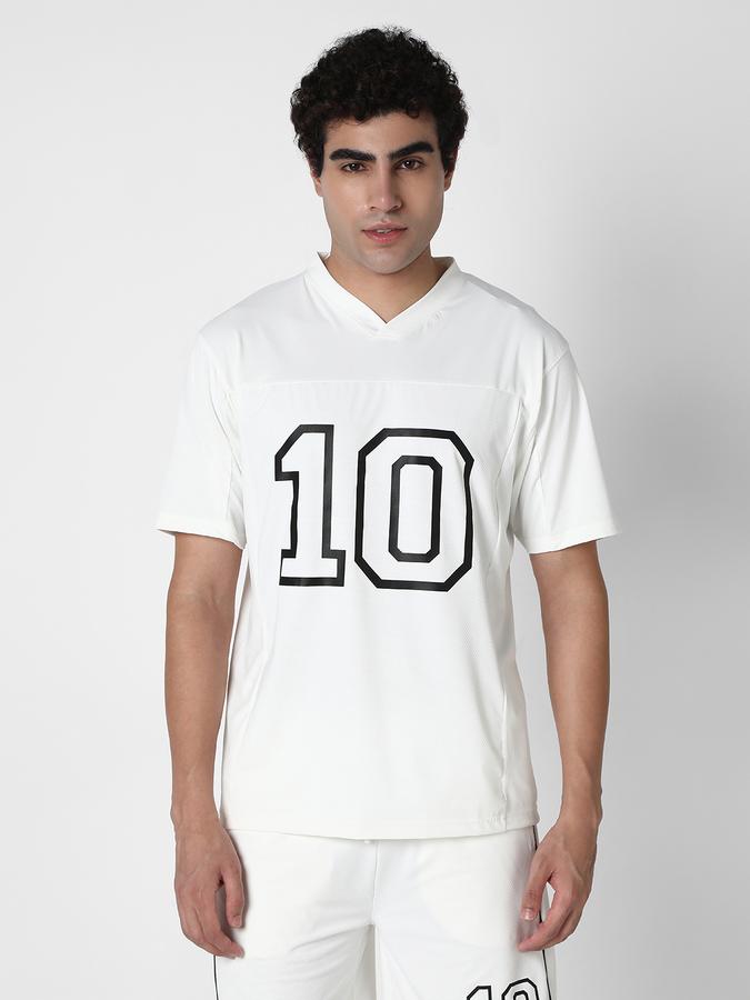 R&B Men's Ivory Printed T-Shirt