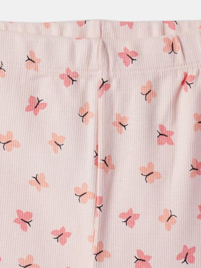 Girls Butterfly Print Leggings with Elasticated Waist image number 3