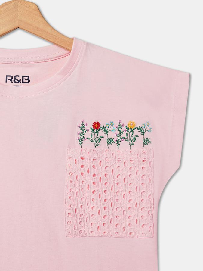 R&B Floral Print Round-Neck Top image number 2