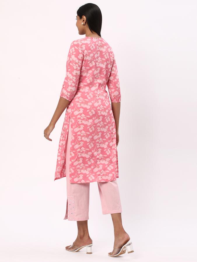Women Floral Print Straight Kurta  image number 2