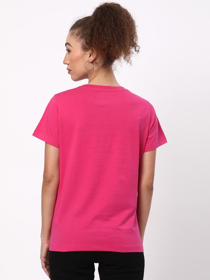 Women Cotton Regular Fit Crew Neck Graphic T-shirt