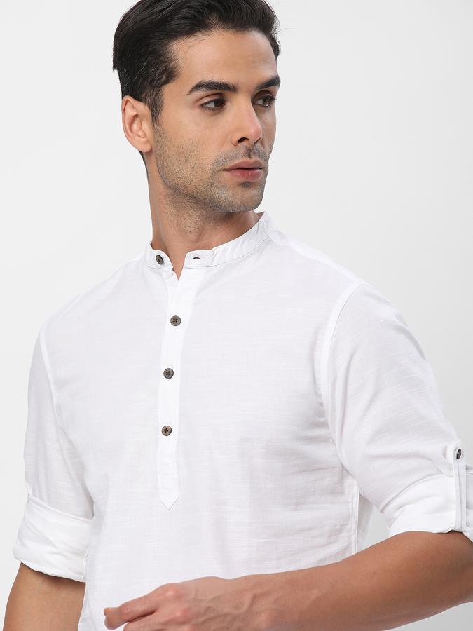 Men Regular Fit Short Kurta image number 0