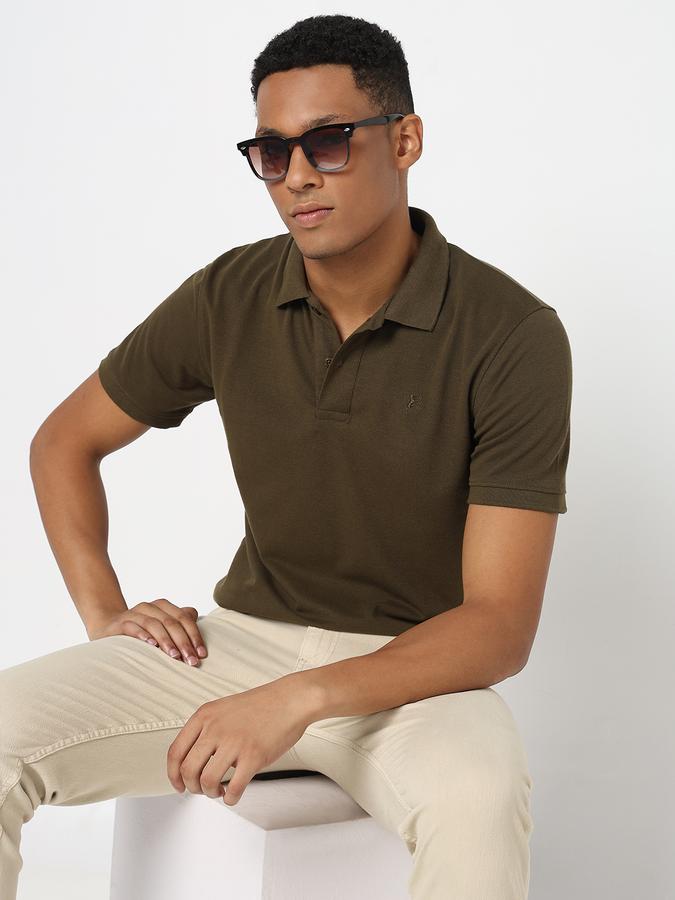Men T-Shirt with Polo Collar image number 0