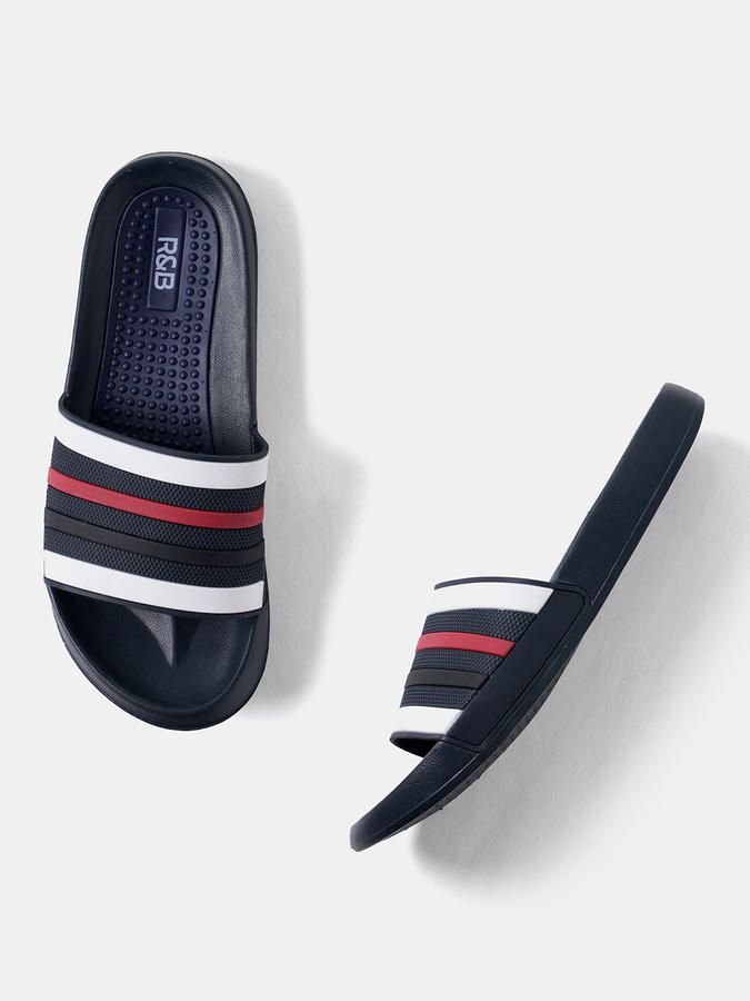 R&B Men Navy Blue Slides