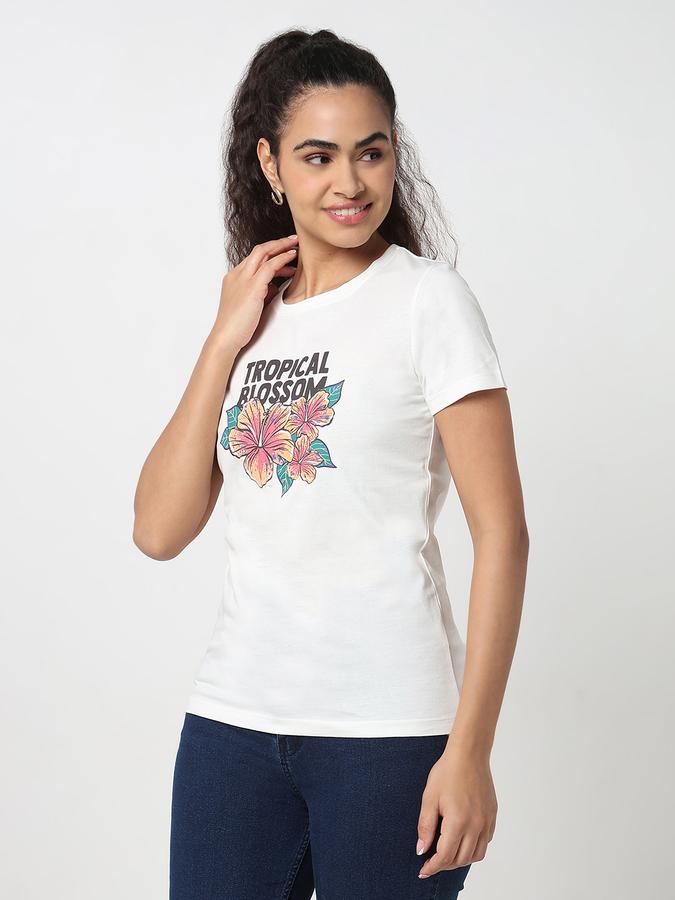 R&B Graphic Print Women Round Neck T-Shirt  image number 2