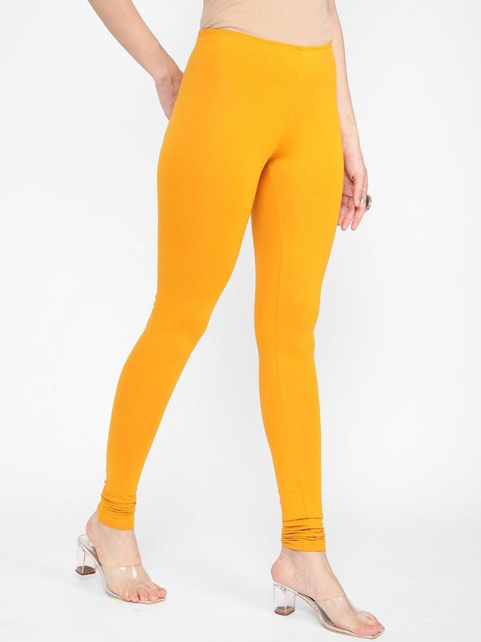 R&B Women Mustard Solid Leggings