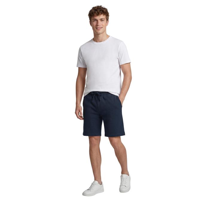 R&B Navy Blue Regular Fit Textured Mid Rise Men Shorts