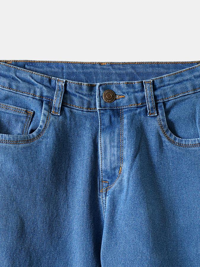 Boys Cotton Regular Fit Mid Rise Clean Hem Jeans