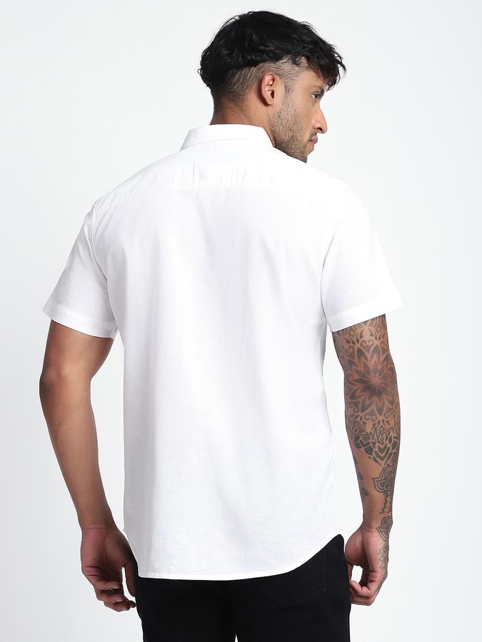 Men Cotton Regular Fit Button-Down Collar Solid Shirt