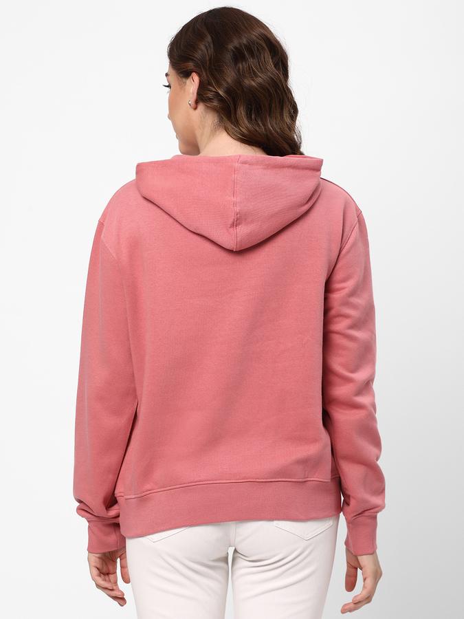 Women Typographic Print Regular Fit Hoodie image number 2