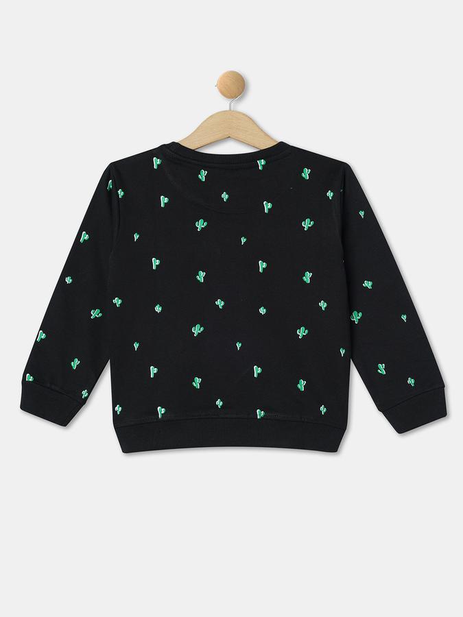 Boys Cotton Regular Fit Crew Neck Graphic Sweatshirt