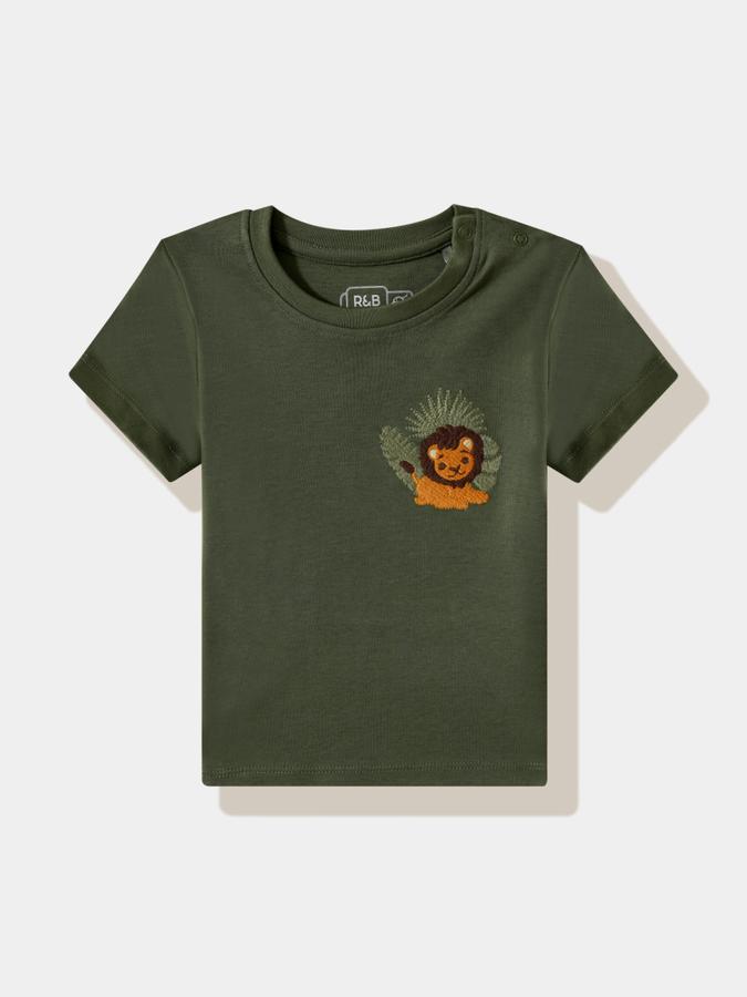 Boys Cotton Relaxed Fit Crew Neck Graphic T-shirt