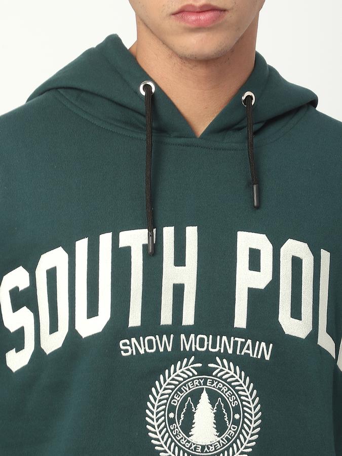 Men Polycotton Regular Fit Hooded Graphic Sweatshirt