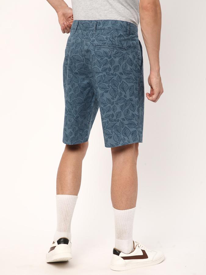 Boys Cotton Regular Fit Button Closure Clean Hem Shorts