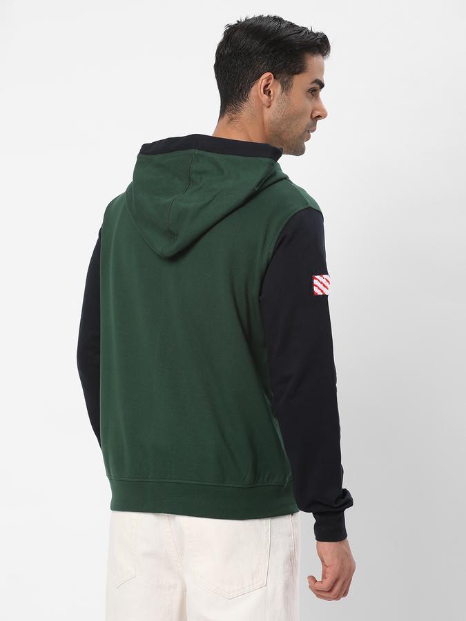 Men Cotton Regular Fit Hooded Jacket