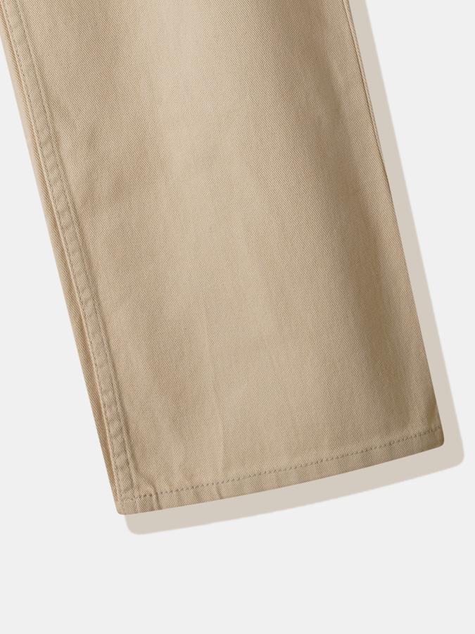 Girls Cotton Regular Fit Button Waist Pockets Pants