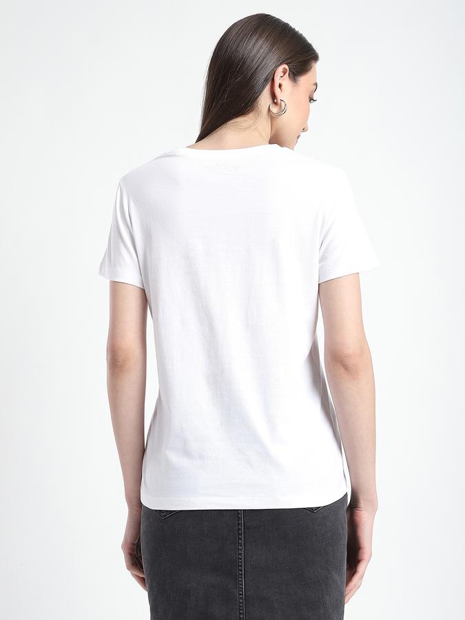 Women Cotton Regular Fit Crew Neck Graphic T-shirt