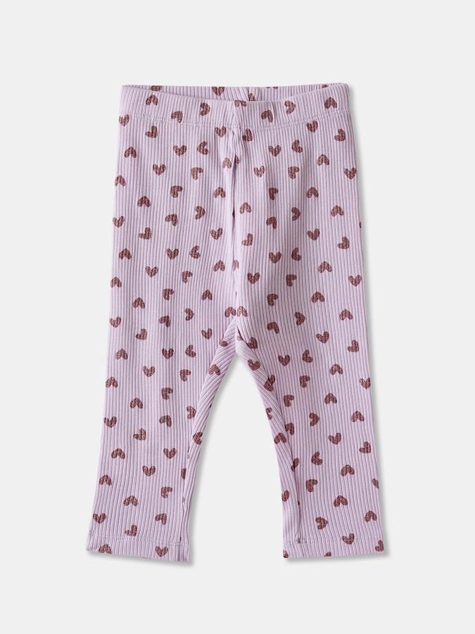 R&B Girls' Purple Printed Leggings