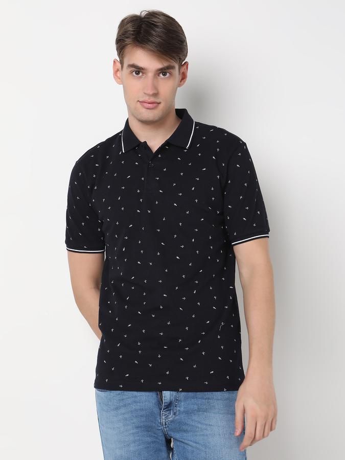 Men Printed Regular Fit Polo T-Shirt image number 0