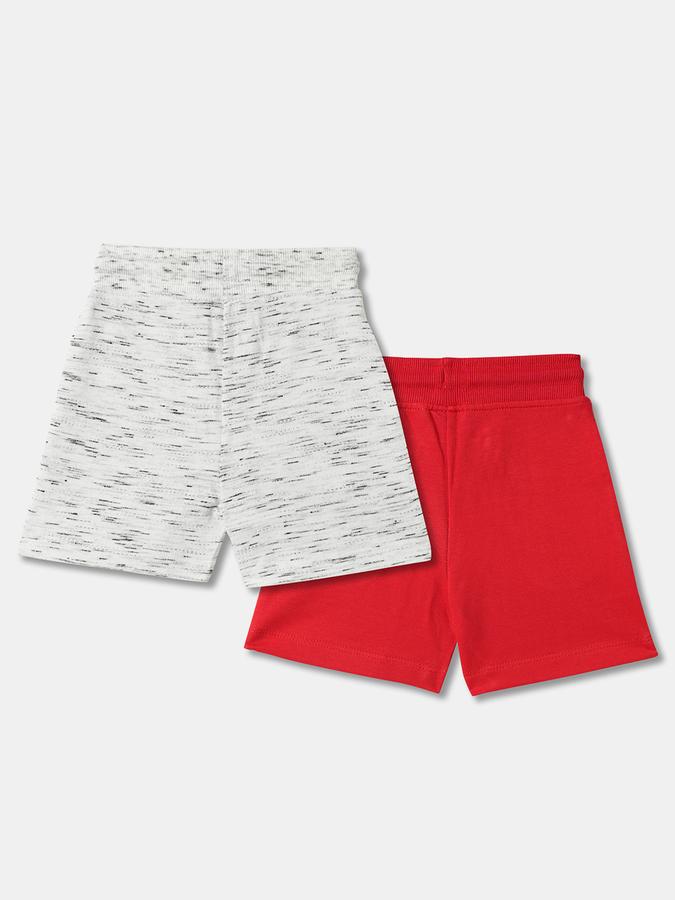 Boys Cotton Relaxed Fit Elastic Waist Clean Hem Shorts