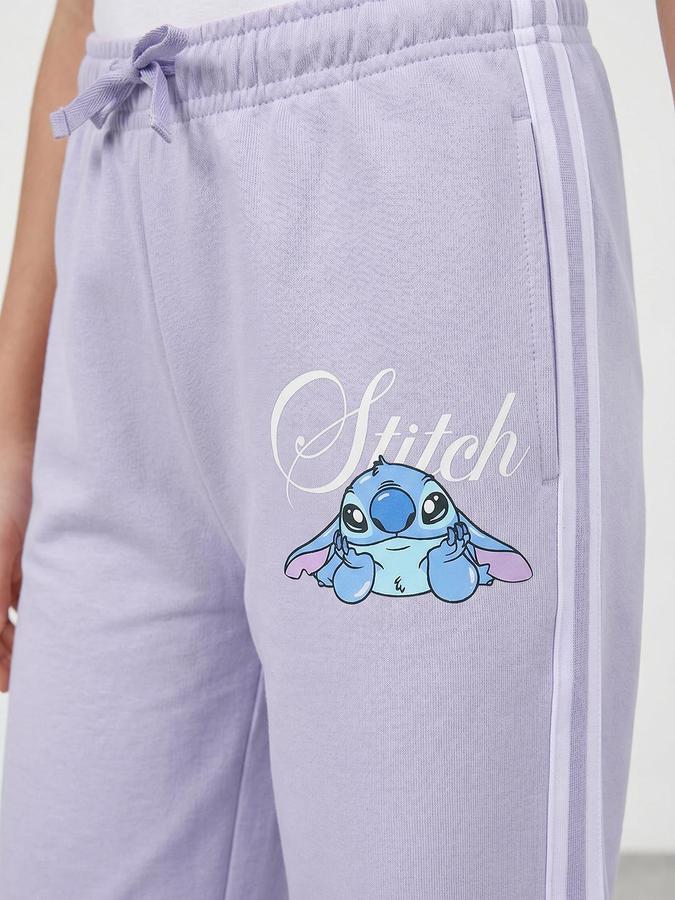R&B Girl Purple Wide Leg Graphic Track Pants 