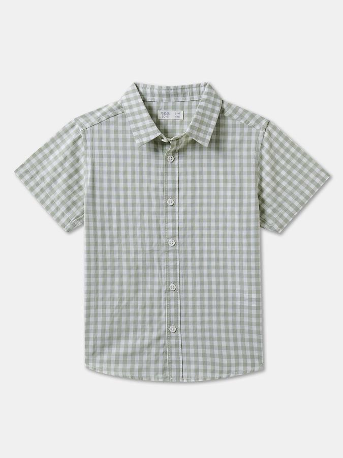 Boys Checkered Shirt with Shorts Fashion Set