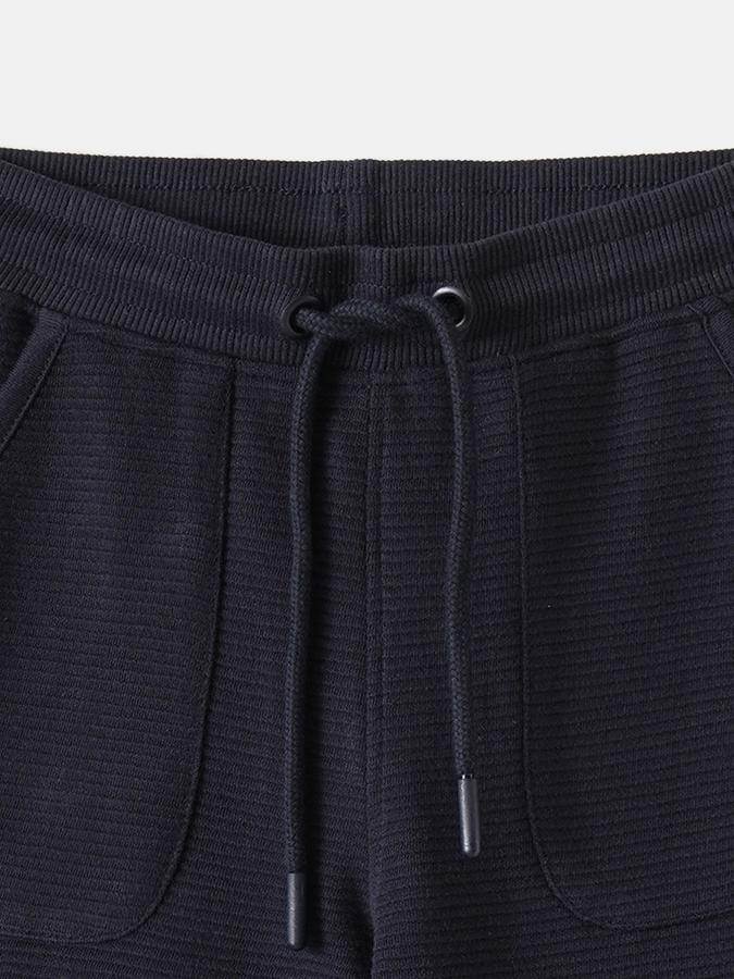 Boys Cotton Regular Fit Drawstring Waist Solid Joggers