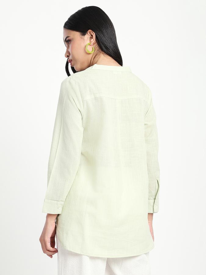 R&B Women Ethnic's Green Embroidered Top