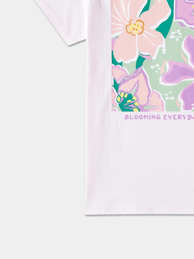 Printed T-Shirt with Crew Neck and Short Sleeves image number 3