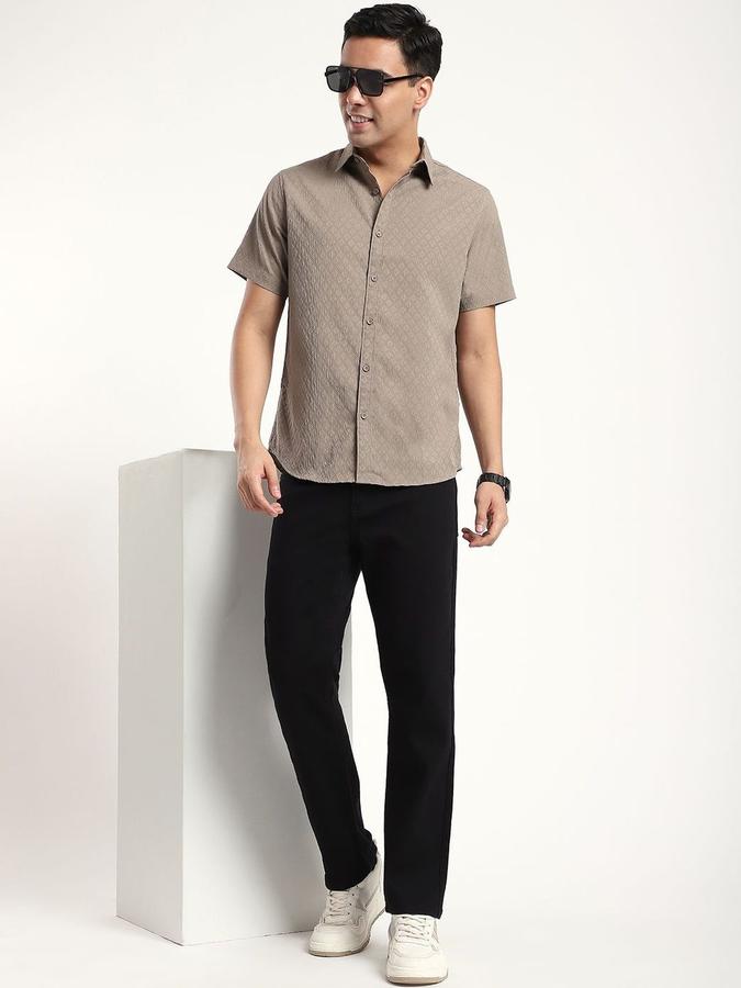 R&B Men Black Straight Fit Mid-Rise Jeans