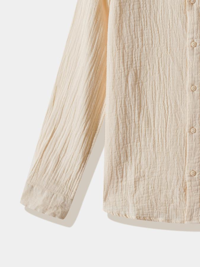 Boys Cotton Regular Fit Long Sleeve Solid Shirt