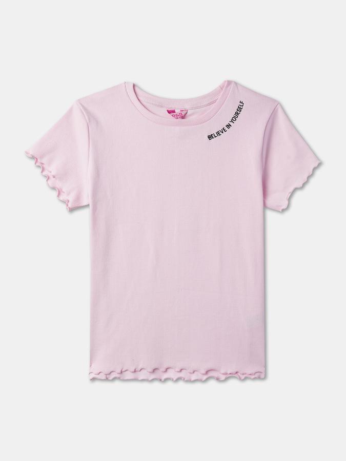 Girls Regular Fit T-Shirt with Dungarees image number 2