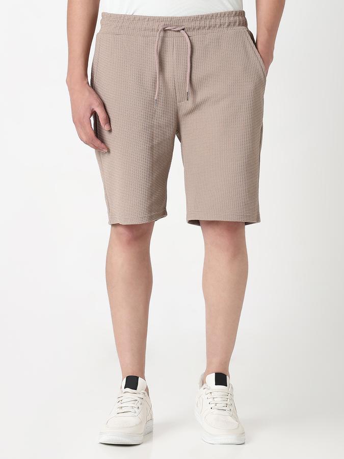 Solid Men Casual Shorts image number 1