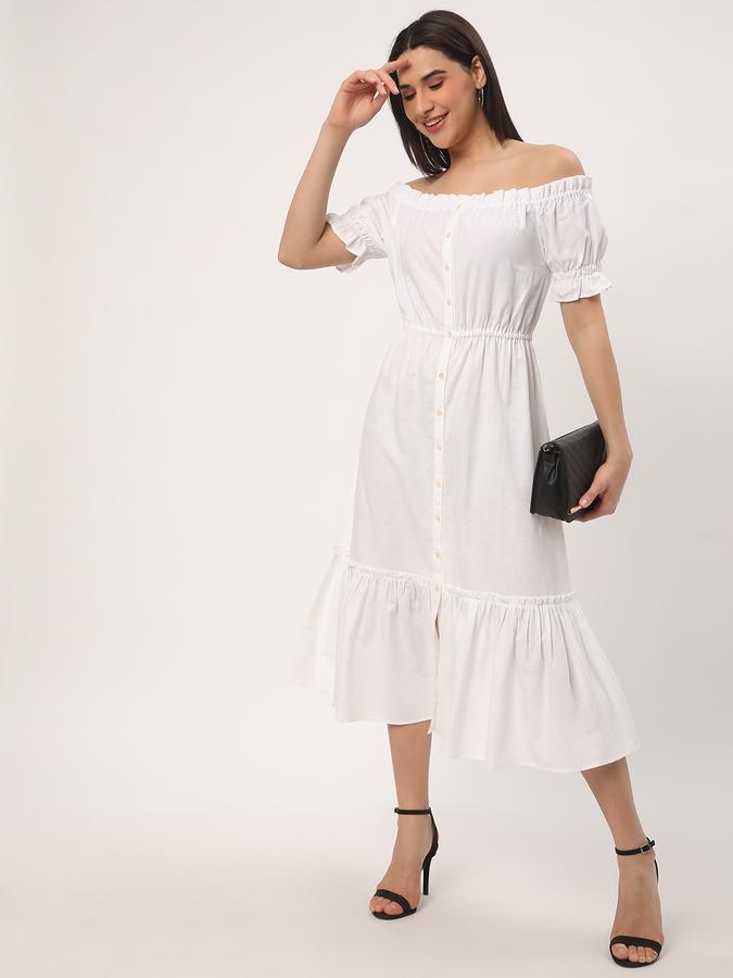 Women Off Shoulder A-Line Dress image number 1