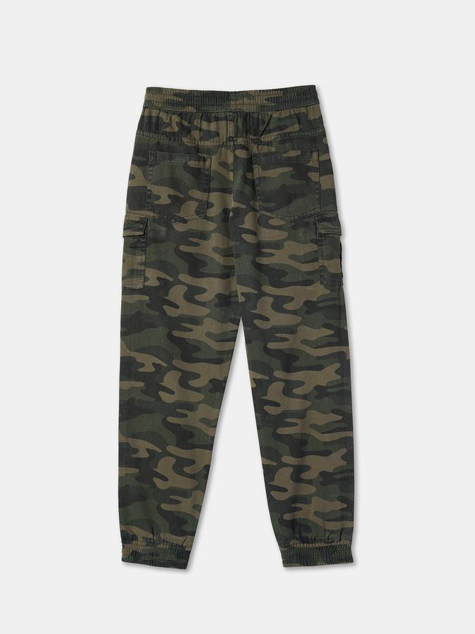 Boys Camouflage Print Relaxed Fit Cargo Jogger Pants image number 1