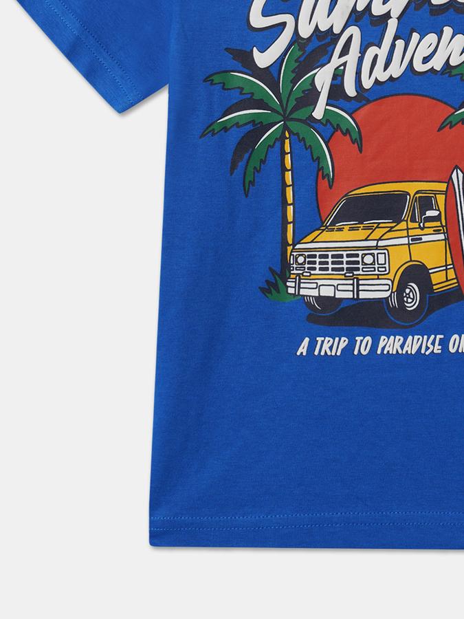 Boys Relaxed Fit Round-Neck T-Shirt image number 3