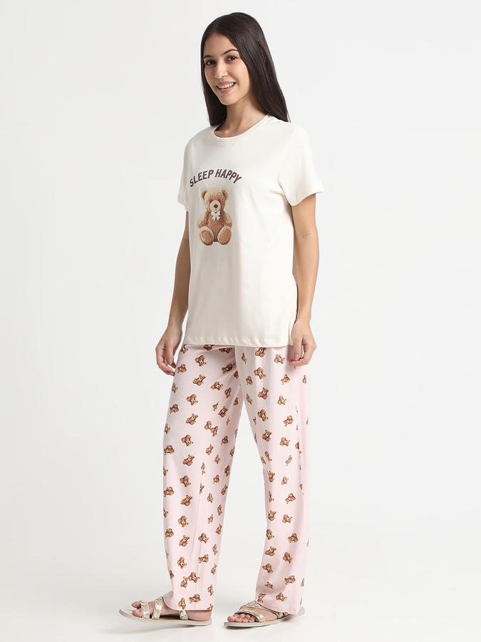 Women Cotton Relaxed Fit Drawstring Printed Pajama Pants