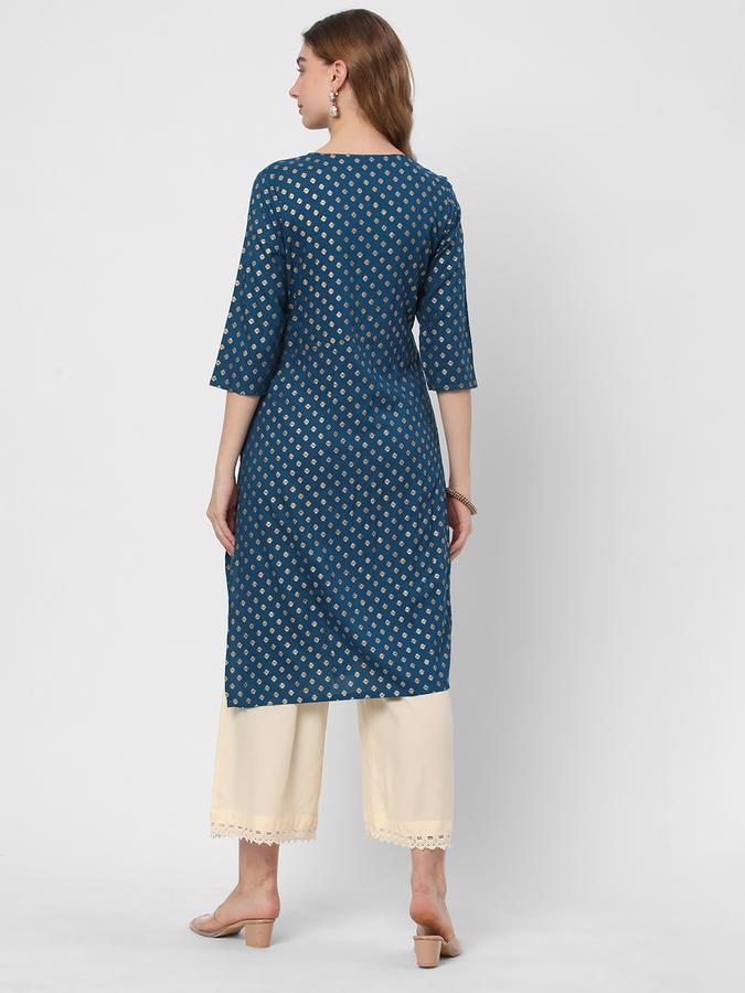 Women Embroidered Straight Kurta image number 2