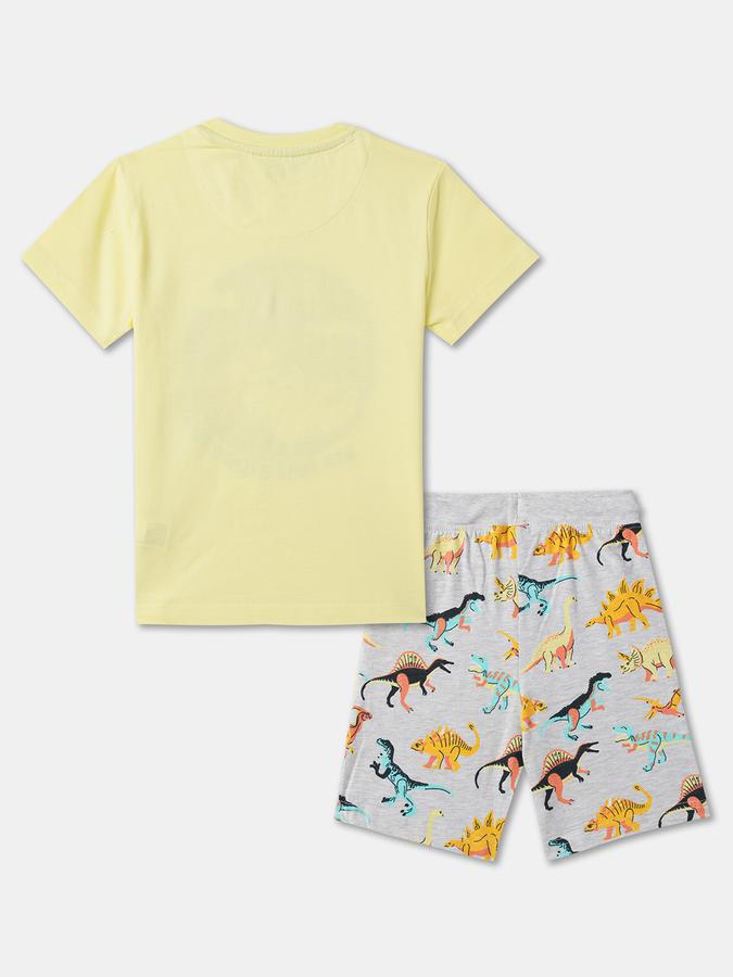 Boys Graphic T-shirt with Shorts Fashion Set