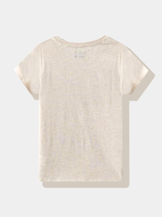 Girls Cotton Regular Fit Crew Neck Graphic T-shirt