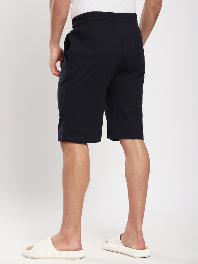 Men Cotton Relaxed Fit Solid Elastic Waist Sleep Shorts