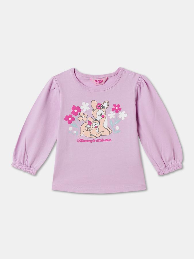 Girls Graphic Print Pure Cotton Regular T Shirt image number 0