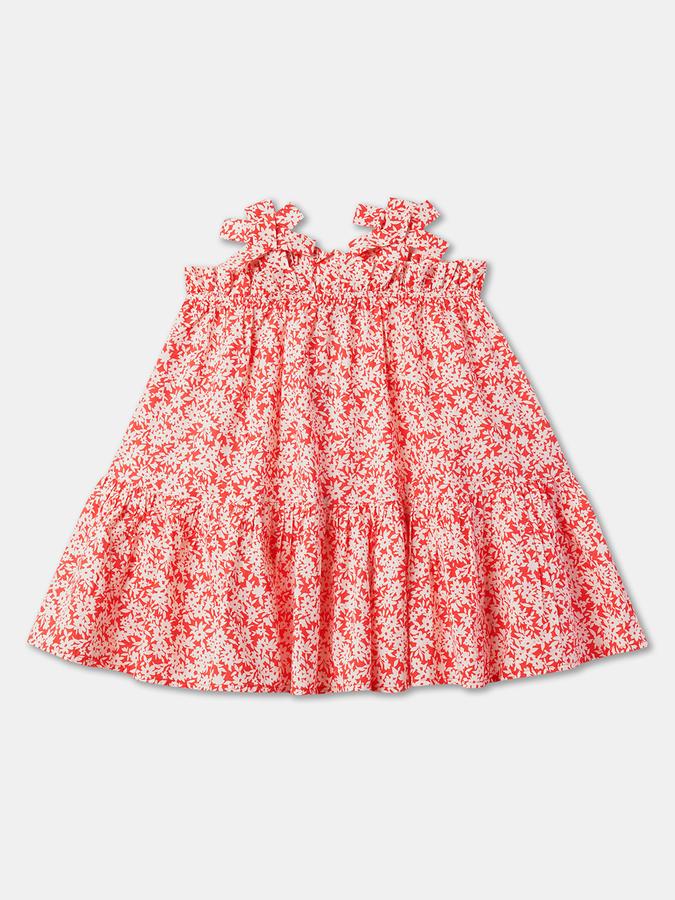 Girls Floral Print A-Line Dress