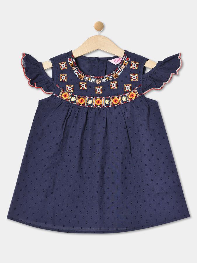 R&B Girl's Embroidered Woven Top