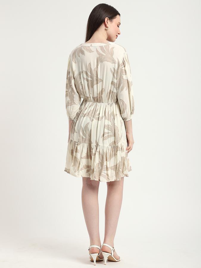 Women Cotton A-Line Mini Floral Dress