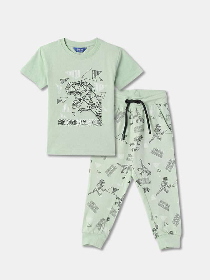 Boy Graphic Print Pants & T-Shirt Set
