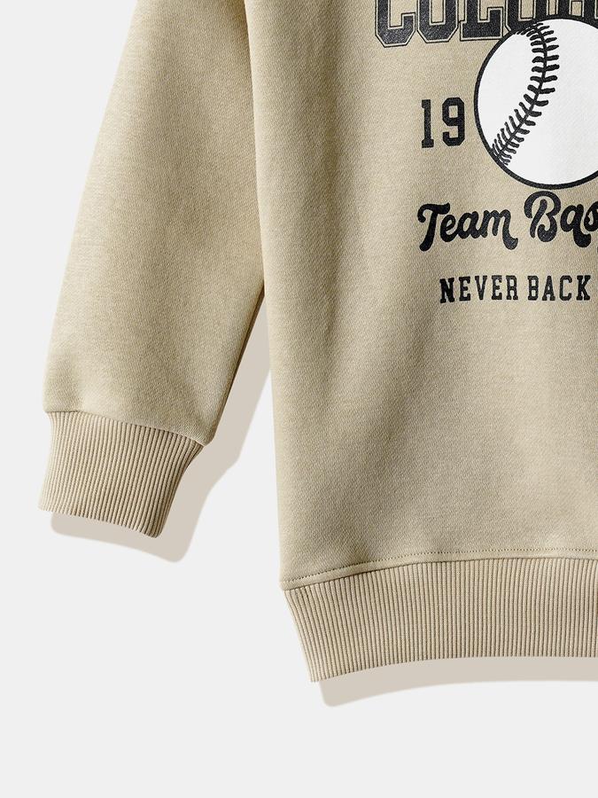 R&B Boys' Grey Printed Sweatshirt