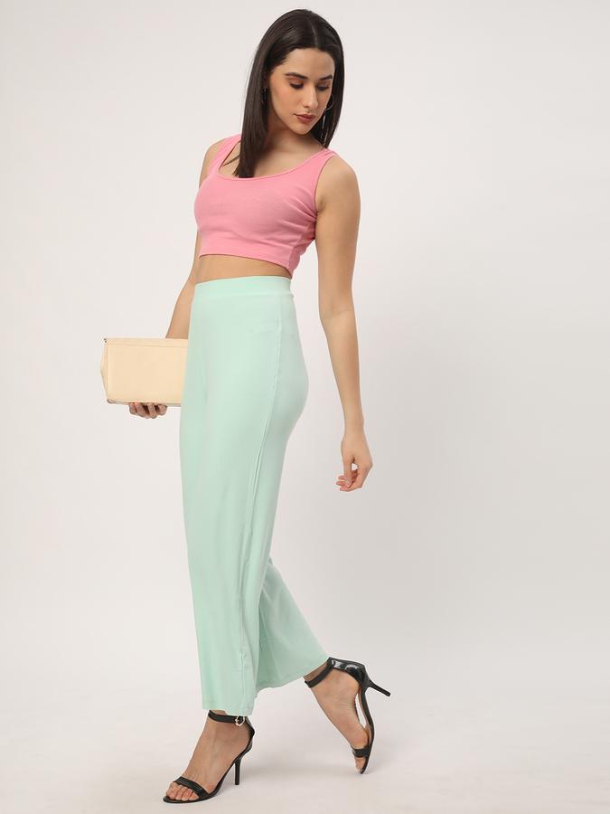 Women Relaxed Fit Flat-Front Pants image number 1