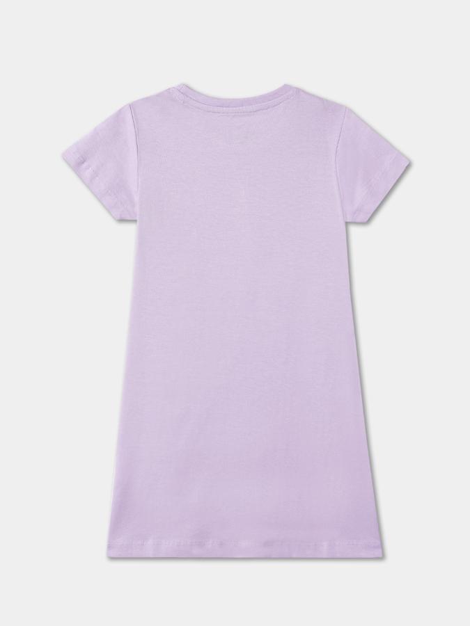 Girls Graphic Print Round-Neck Nightshirt image number 1
